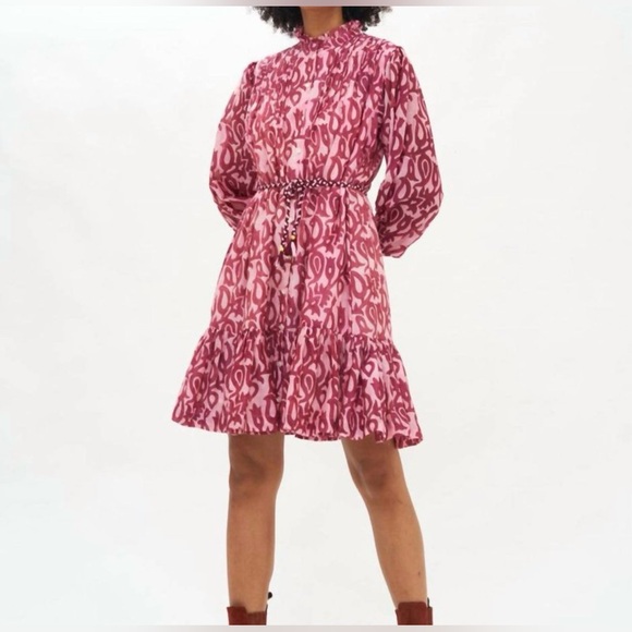 Oliphant Dresses & Skirts - Oliphant Pink and White Patterned Dress